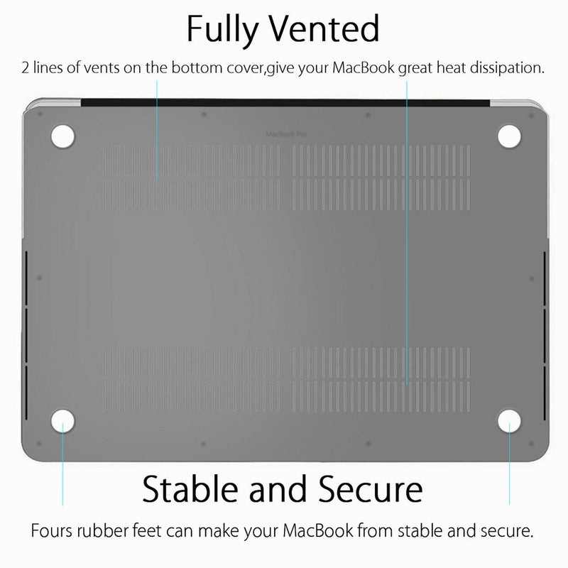 UESWILL Smooth Matte Hard Case Cover Compatible with (Mid 2012-Mid 2015) MacBook Pro 15 inch with Retina Display (No Touch Bar, No CD-ROM) (Model: A1398), Gray - Image 4